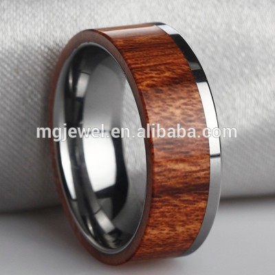 New arrival handmade combined natural wood inlay men ring